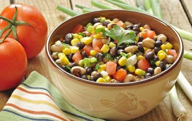 Vegetable salad can be included in the menu when you lose weight on proper nutrition